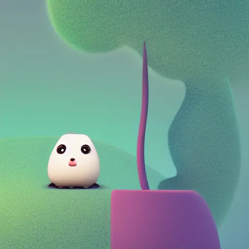 Image similar to portrait of a mochi telephone character on cannabis. octane kawaii 4 k render by eyvind earle