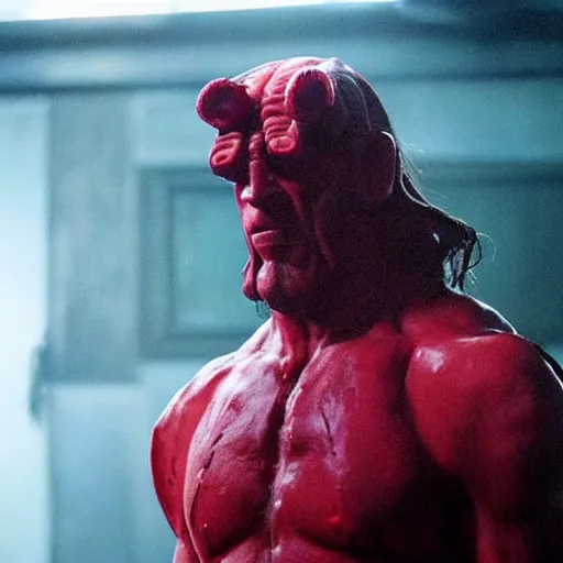 Image similar to twizzlers!! hellboy, movie still