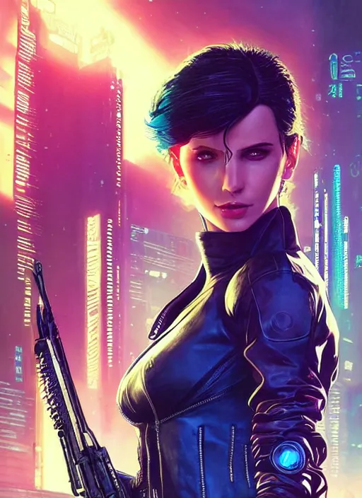 Image similar to Selina. Hacker infiltrating corporate mainframe. Cyberpunk 2077, blade runner 2049, shadowrun, matrix Concept art by James Gurney, greg rutkowski, and Alphonso Mucha. Vivid color scheme.