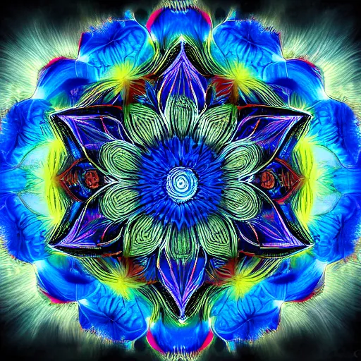 Image similar to a giant lotus flower, mystical, astral, digital art, concept art, 16k resolution, 4K hd, symmetrical portrait