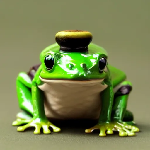 Image similar to frog as teapot, photo, 5 5 mm