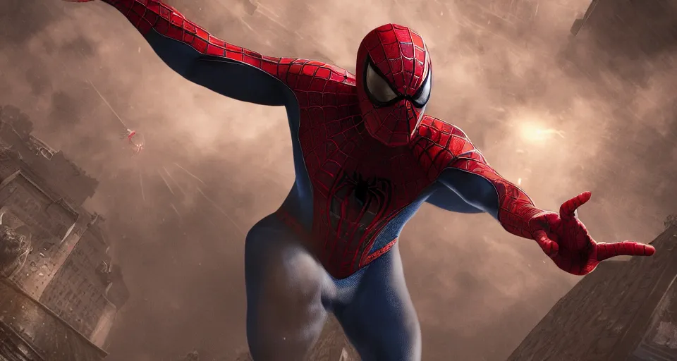 Prompt: Spiderman as Arachne. Digital art, fantasy, epic, dramatic, volumetric lighting, trending on artstation, detailed, 8k