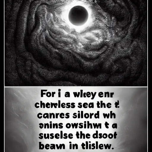 Prompt: For an eternity, the darkness swelled within a ceaseless churn of its feeding, and then... silence. Such silence is deafening to those who listen for it. The abyss cast its gaze upon its source. The first lurching movement of boundaries drawn long before the dawn. A claimant has arrived. You may know who. You wish to know why. The Maven seeks new conflict. Bored, she is, with the realm she has given. She is not the only one. The silence is deafening to all.