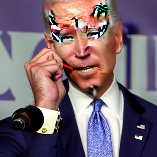 Image similar to joe biden smoking a joint