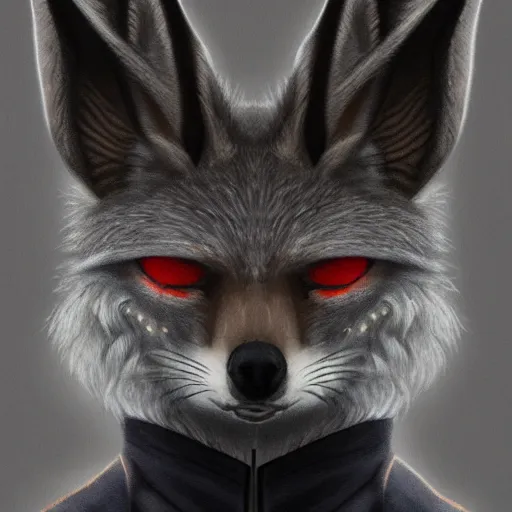Prompt: old greyfox handsome man with high collar fantasy, symmetrical beautiful, portrait, painting, trending on artstation