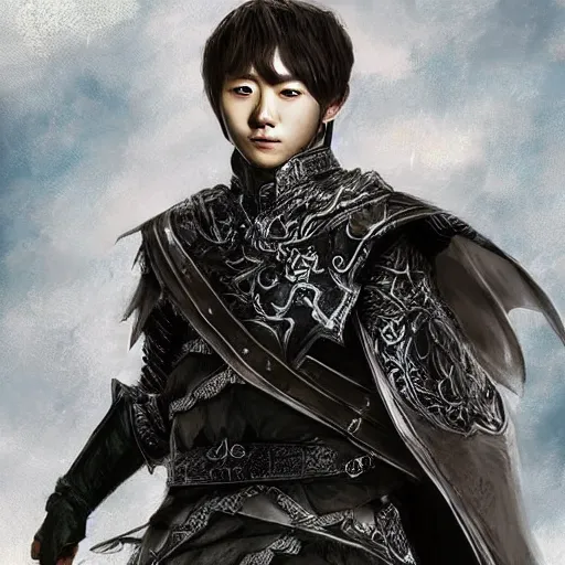 Prompt: korean pop boy band as lord of the rings characters, realistic, digital art, artstation, intricate armor, elegant