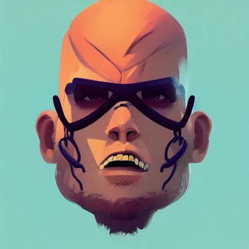 Image similar to face icon stylized minimalist mad max, loftis, cory behance hd by jesper ejsing, by rhads, makoto shinkai and lois van baarle, ilya kuvshinov, rossdraws global illumination