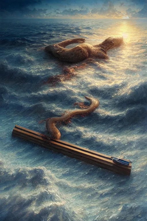 Prompt: breathtaking detailed soft painting of a plank in the sea with electrical seashells and black seahorses, ultramarine skies and burning strand, elegant, highly detailed, artstation, concept art, matte, sharp focus, art by tom bagshaw, and greg rutkowski