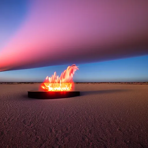 Image similar to zaha hadid, dancefloor kismet, fire, night, the australian desert, xf iq 4, 1 5 0 mp, 5 0 mm, f 1. 4, iso 2 0 0, 1 / 1 6 0 s, dawn, golden ratio, rule of thirds