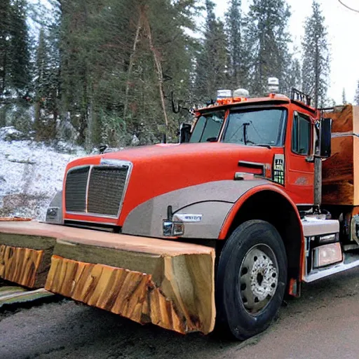 Image similar to a logging truck hauling journals and sketchbooks