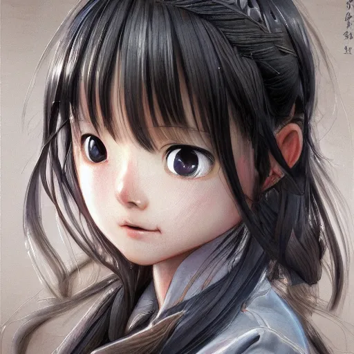 Image similar to dynamic composition, motion, ultra-detailed, incredibly detailed, a lot of details, amazing fine details and brush strokes, colorful and grayish palette, smooth, HD semirealistic anime CG concept art digital painting, watercolor oil painting of a Japanese schoolgirl, by a Chinese artist at ArtStation, by Huang Guangjian, Fenghua Zhong, Ruan Jia, Xin Jin and Wei Chang. Realistic artwork of a Chinese videogame, gradients, gentle an harmonic grayish colors.