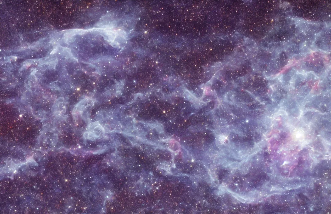 Image similar to space nebula in shape of hand, taken photographed by James Webb telescope