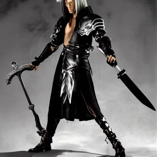 Prompt: Sephiroth as a guest character in Monty Python\'s Holy Grail