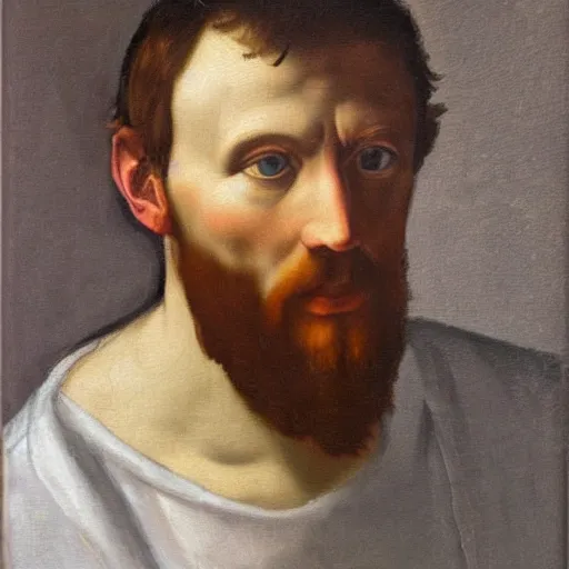 Image similar to portrait, oil painting by Michelangelo