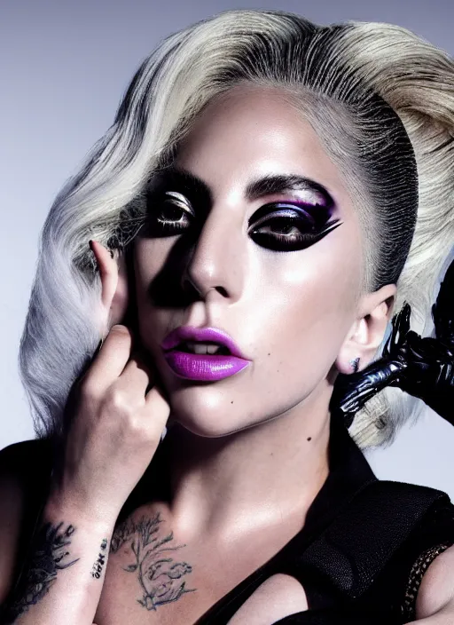 Image similar to lady gaga by nick knight, born this way, born this way album, red weapon 8 k s 3 5, cooke anamorphic / i lenses, highly detailed, cinematic lighting