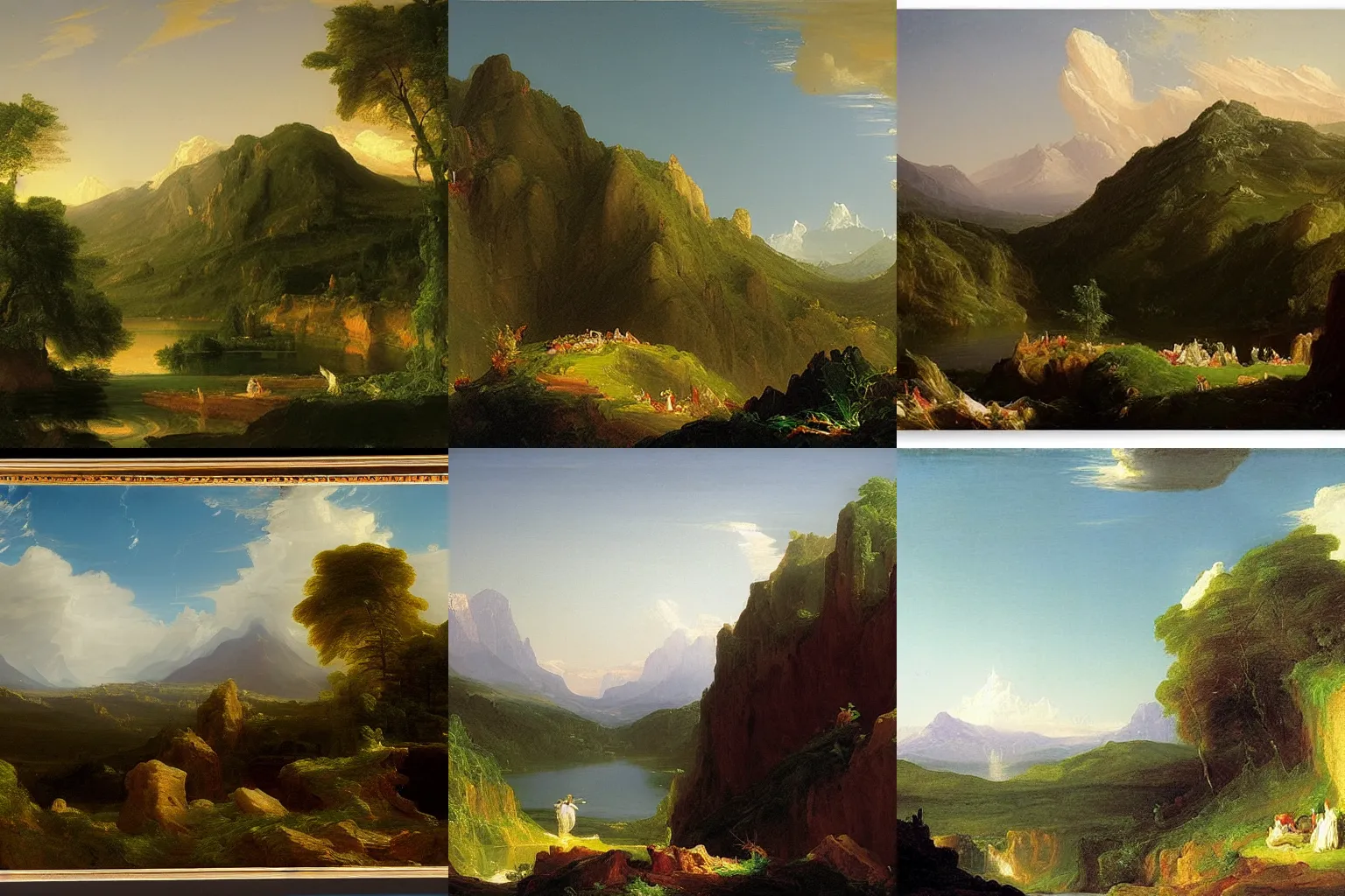 Prompt: landscape by Thomas Cole