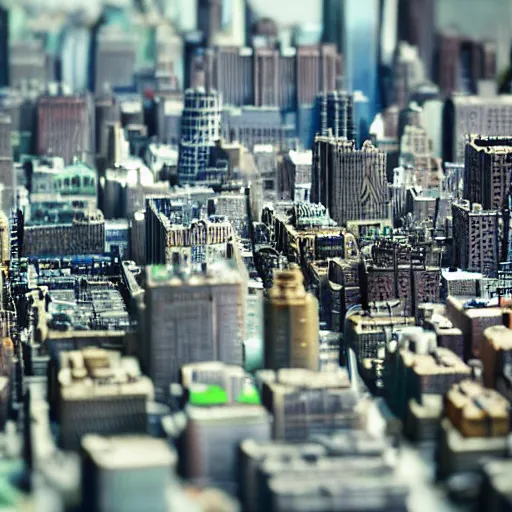 Image similar to new york city in the style of a warhammer 4 0 k battlefield, tiltshift view