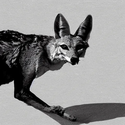 Image similar to a cartoon jackal