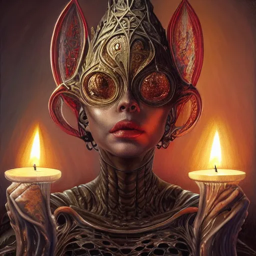 Image similar to low angle shot of a candle by clive barker, intricate, elegant, highly detailed, centered, digital painting, artstation, concept art, smooth, sharp focus, illustration, artgerm, Tomasz Alen Kopera, Peter Mohrbacher donato giancola, Joseph Christian Leyendecker, WLOP, Boris Vallejo.