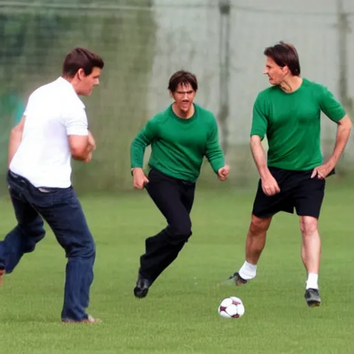 tom cruise playing soccer in green jersey | Stable Diffusion | OpenArt