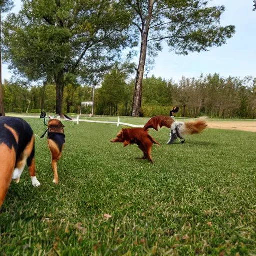 Image similar to a dog’s eye view of the dog park