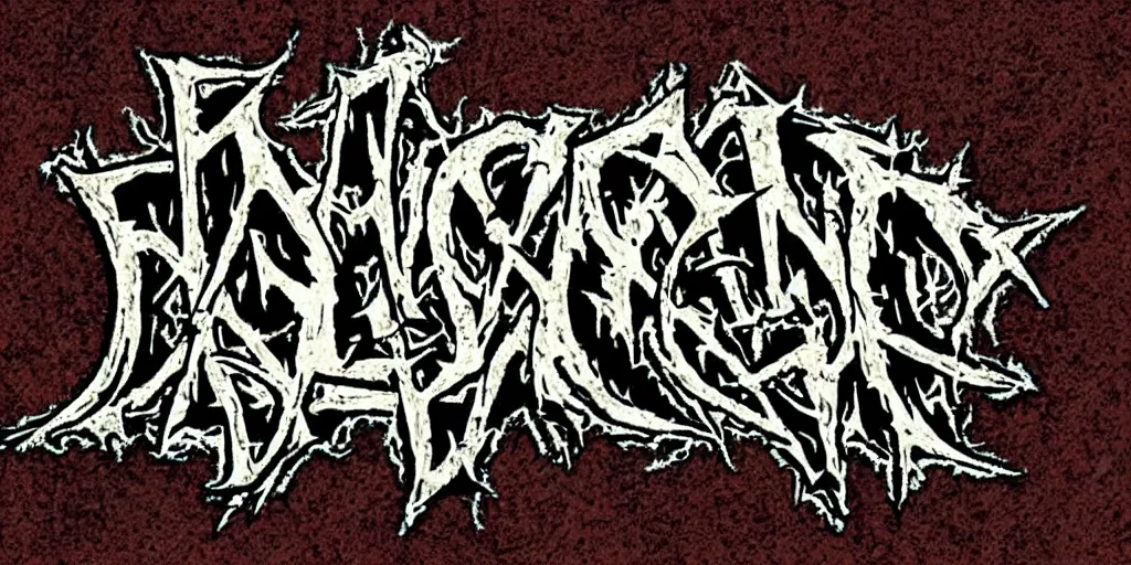 Image similar to 90s old school death metal band logo