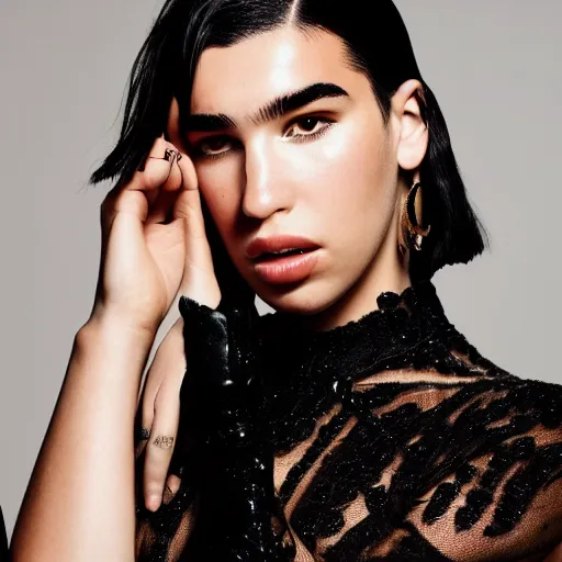 Image similar to 8 k award winning portrait photo of dua lipa