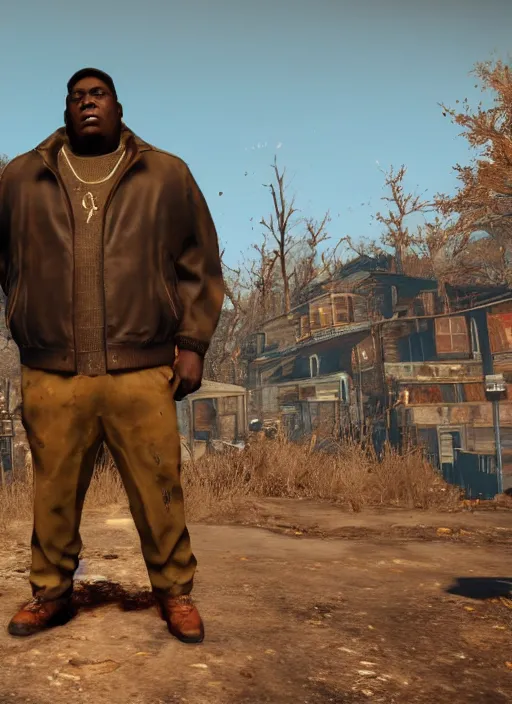 Prompt: Biggie in fallout 4