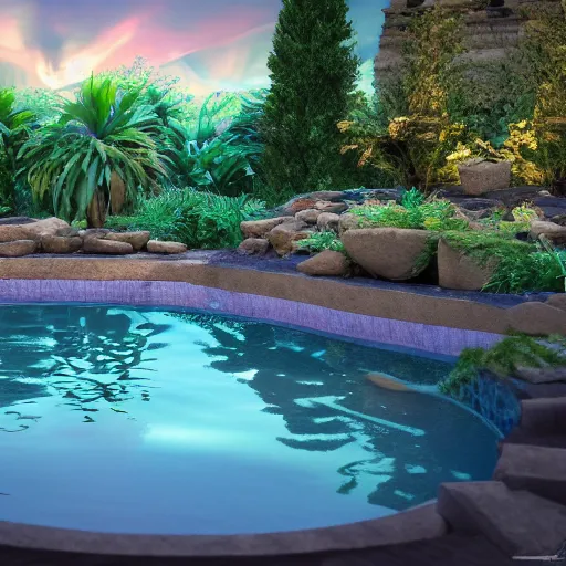 Image similar to 8 k hd detailed octane render of an oracle's scrying pool