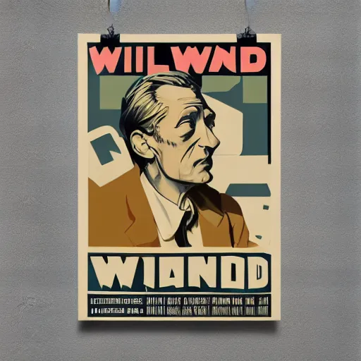 Prompt: william gadwind poster design