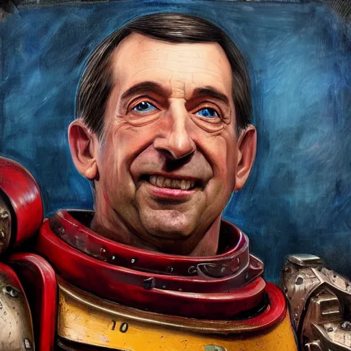 Prompt: Mr Rodgers, Warhammer 40k, ultra realistic portrait