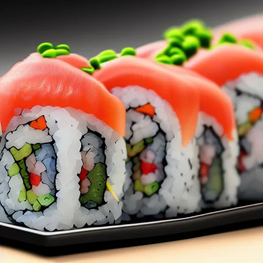 Prompt: sushi, hyper detailed, 4 k cinematic octane render