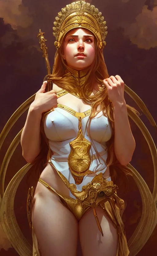 Image similar to ! dream the goddess athena, greek mythology, intricate, upper body, highly detailed, digital painting, artstation, concept art, sharp focus, cinematic lighting, illustration, art by artgerm and greg rutkowski, alphonse mucha, cgsociety