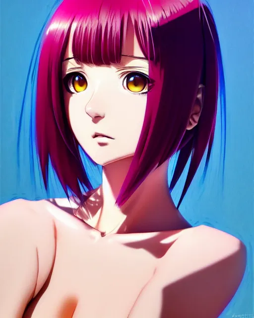 Image similar to portrait Anime 1984 Pop Killer Girl Sharp fine face pretty face, realistic shaded Perfect face, fine details. Anime. Los-Angeles luxury hyperrealistic by Ilya Kuvshinov katsuhiro otomo ghost-in-the-shell, magali villeneuve, artgerm, rutkowski Jeremy Lipkin and Giuseppe Dangelico Pino and Michael Garmash and Rob Rey