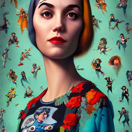 Prompt: Stockholm city portrait, Pixar style, by Tristan Eaton Stanley Artgerm and Tom Bagshaw.
