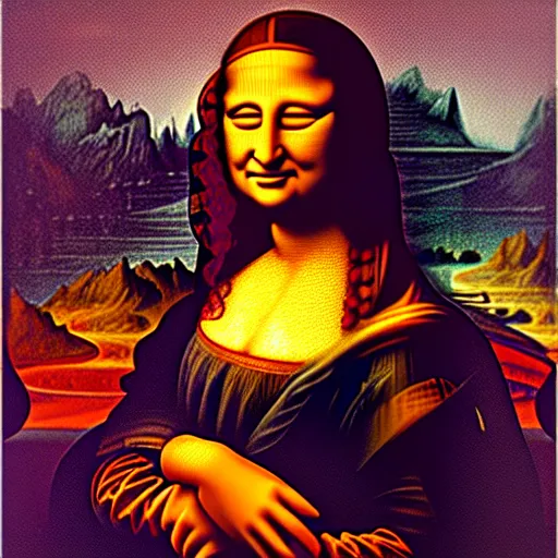 Image similar to mona lisa in the style of zdzisław beksinski, matte painting, 4 k