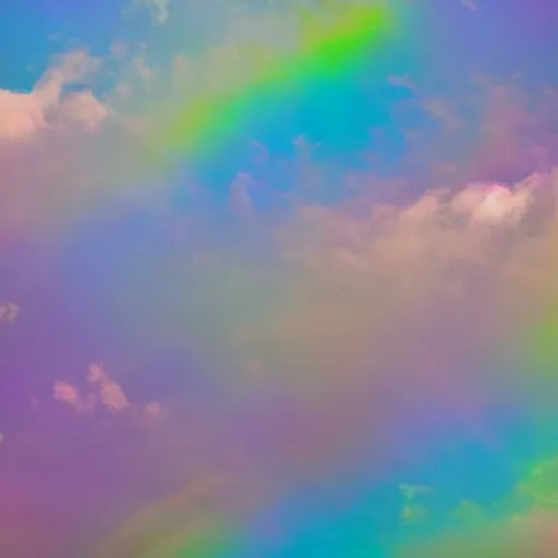 Prompt: background iridescent clouds