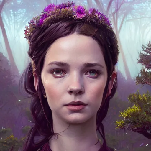 Image similar to highly detailed portrait, dryad, in gta v, stephen bliss, unreal engine, fantasy art by greg rutkowski, loish, rhads, ferdinand knab, makoto shinkai and lois van baarle, ilya kuvshinov, rossdraws, tom bagshaw, global illumination, radiant light, detailed and intricate environment