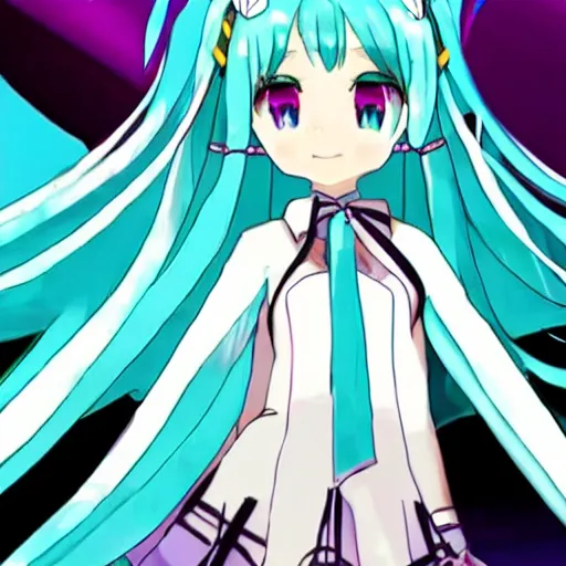 Prompt: Jesus cosplaying hatsune miku in the style of Shinji Aramaki, anime, scene, character