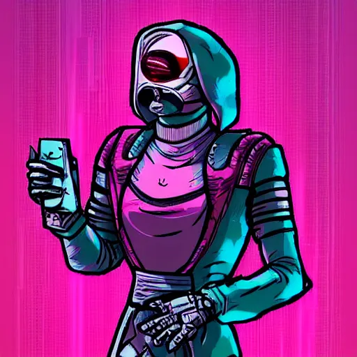 Image similar to cyberpunk pink easter bunny as the leader of a futuristic communist nation, cybernetics, sharp lines, digital, artstation, colored in