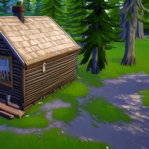 Image similar to a Eerie cabin in the middle of the woods in Sims 4, gameplay footage