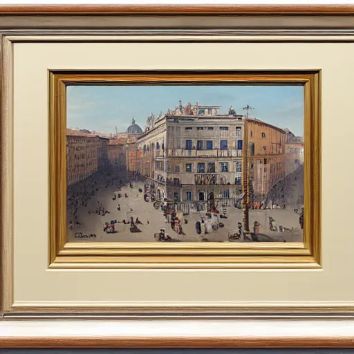 Image similar to the view of a breakfast, buildings in rome by martinus rørbye