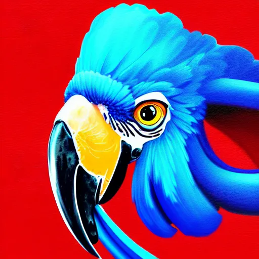 Image similar to macaw octopus hybrid, highly detailed, digital painting, smooth, sharp focus, illustration, ultra realistic, 8 k,