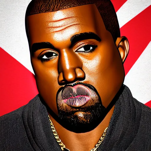 Prompt: 3d rendered kanye west