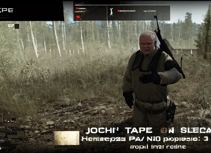Image similar to john paul ii in escape from tarkov, screenshot