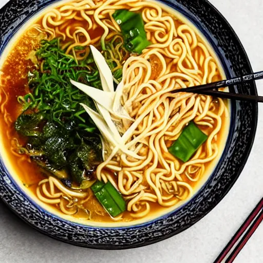 Image similar to photo of delcious ramen, recipe, high detail, beautiful lighting,