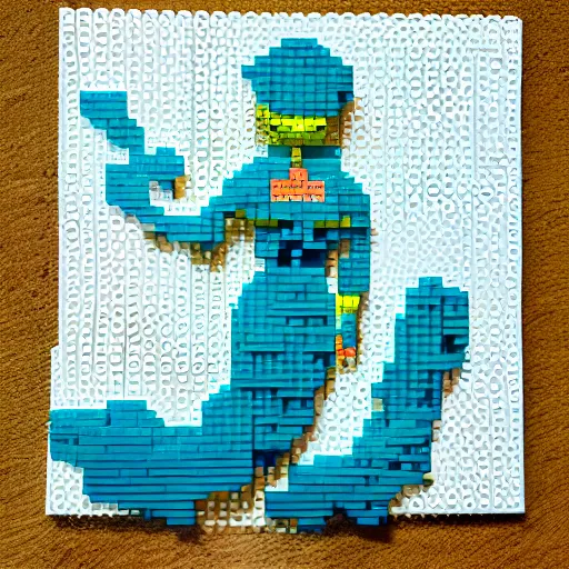 Prompt: mermaid made of Lego