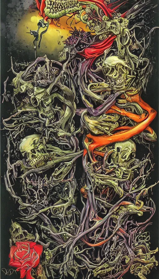 Image similar to life and death mixing together, by ed roth