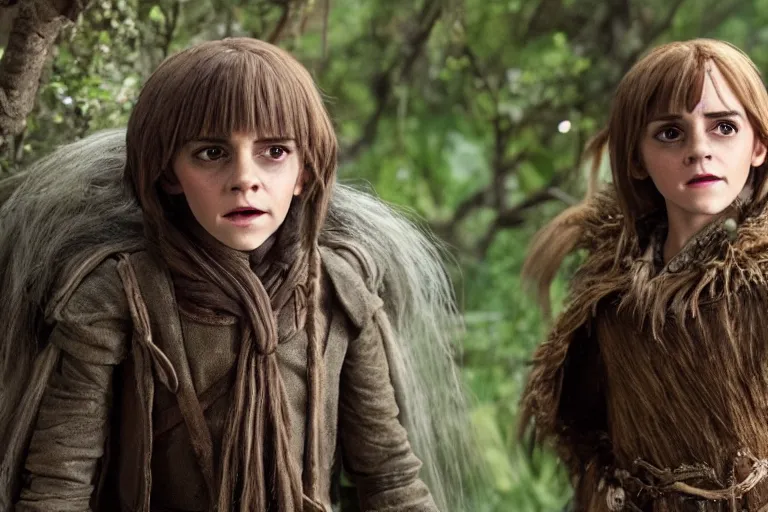 Image similar to emma watson plays a gelfling in the dark crystal : age of resistance, highly detailed, cinematic lighting, red weapon 8 k s 3 5, cooke anamorphic / i lenses