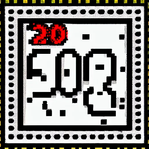 Prompt: y 2 k birthday party selfie, 6 4 x 6 4 dot matrix resolution, 8 bit digitized